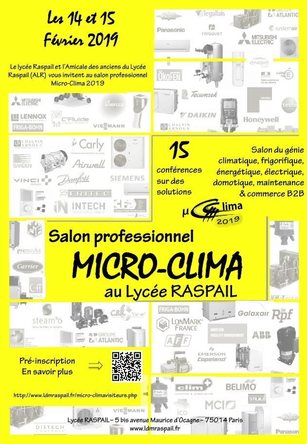 Salon professionnel Micro-Clima au Lycée Raspail, Paris 14